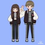 #Love #cute #Couple #the Same Outfit 