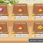 Buy 50 candies get 4 sets of living flame and 1 set of magic alloy